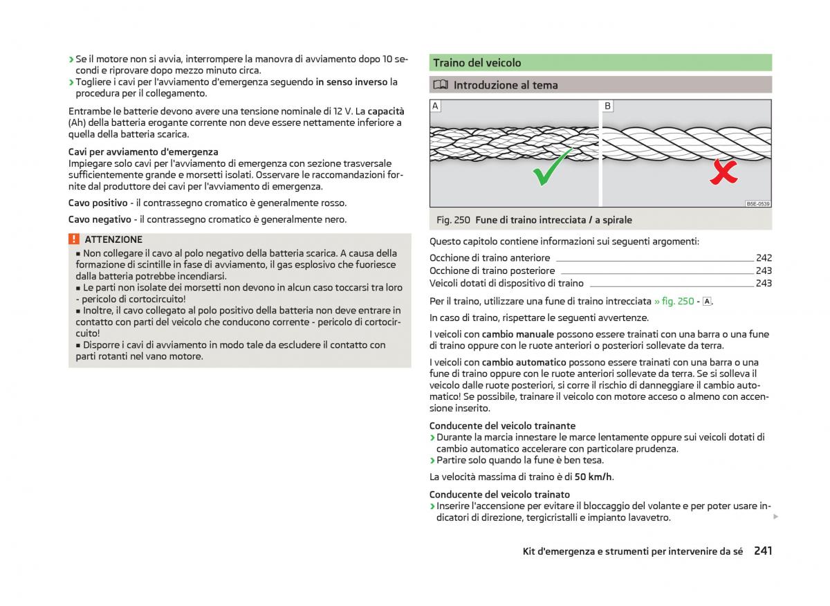 Skoda Superb III 3 manuale del proprietario / page 244