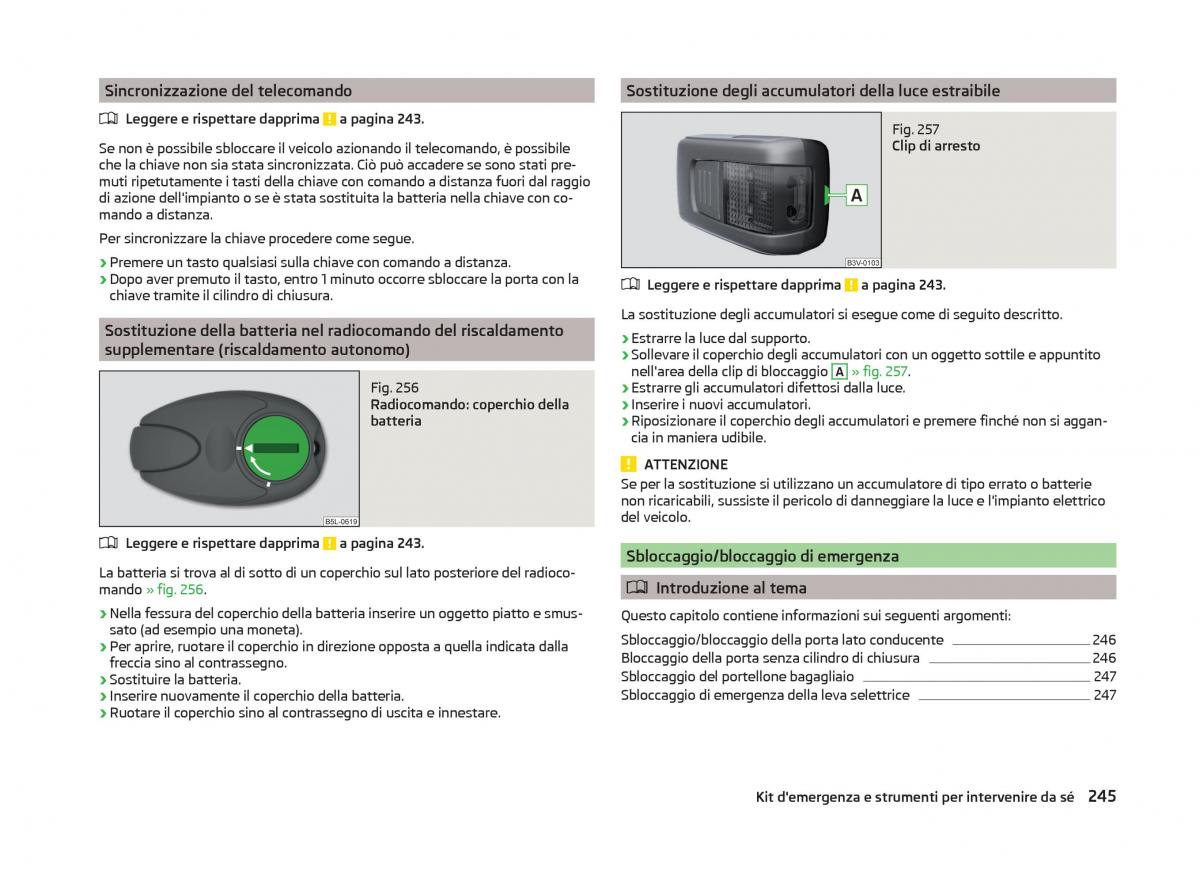 Skoda Superb III 3 manuale del proprietario / page 248