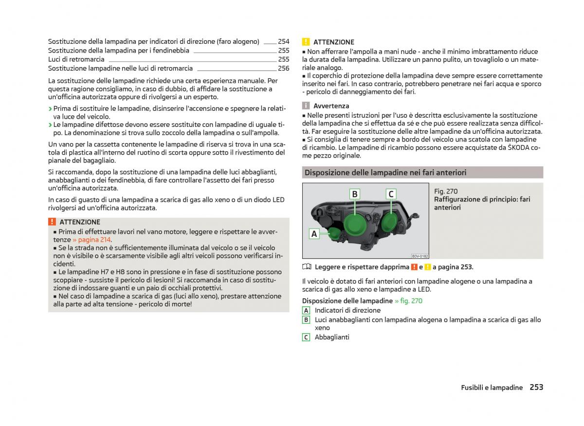 Skoda Superb III 3 manuale del proprietario / page 256