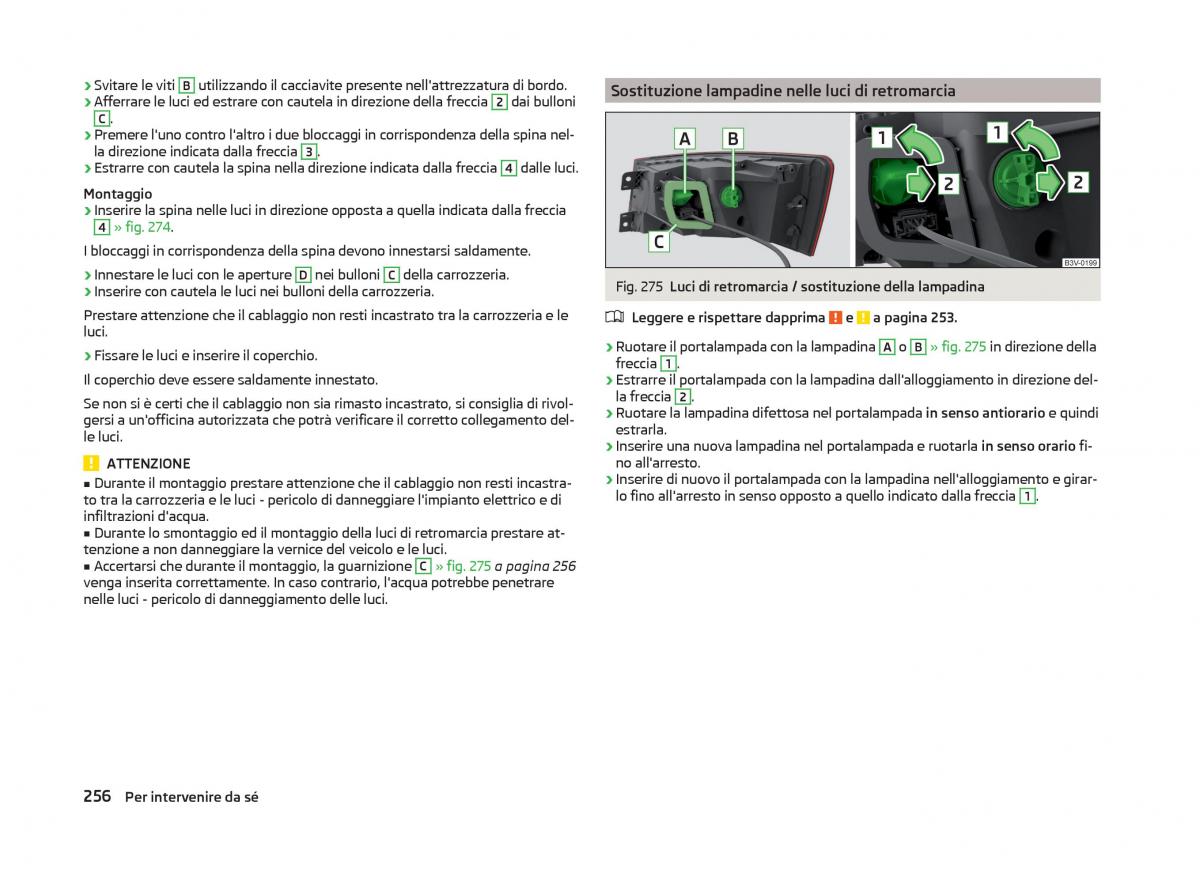 Skoda Superb III 3 manuale del proprietario / page 259