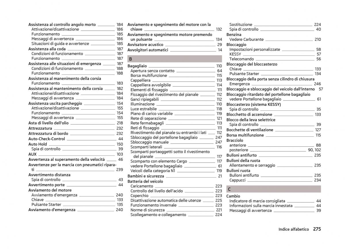 Skoda Superb III 3 manuale del proprietario / page 278