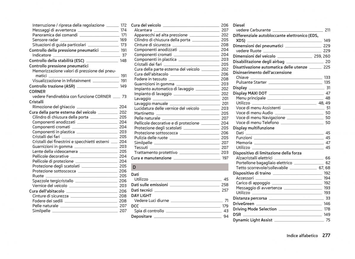 Skoda Superb III 3 manuale del proprietario / page 280