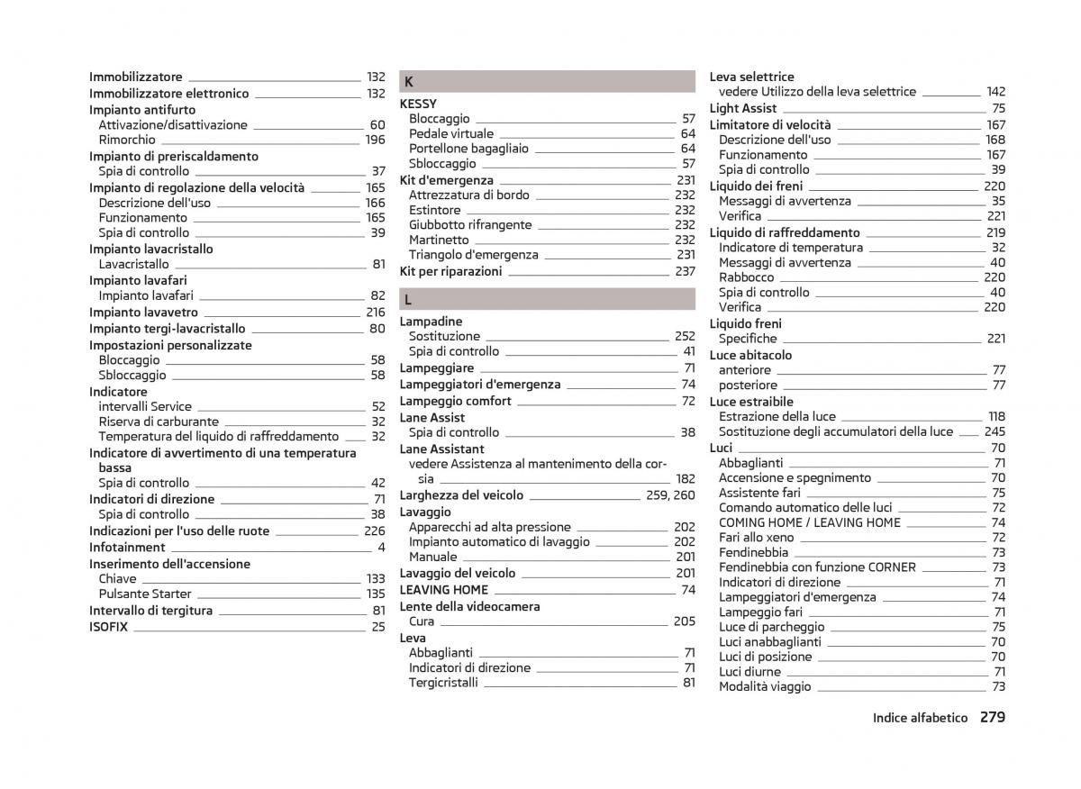 Skoda Superb III 3 manuale del proprietario / page 282