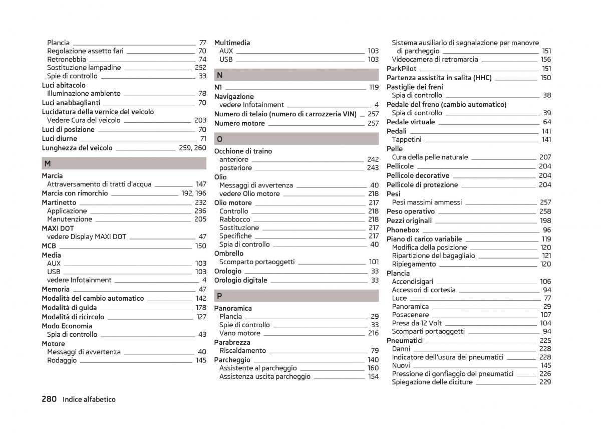 Skoda Superb III 3 manuale del proprietario / page 283