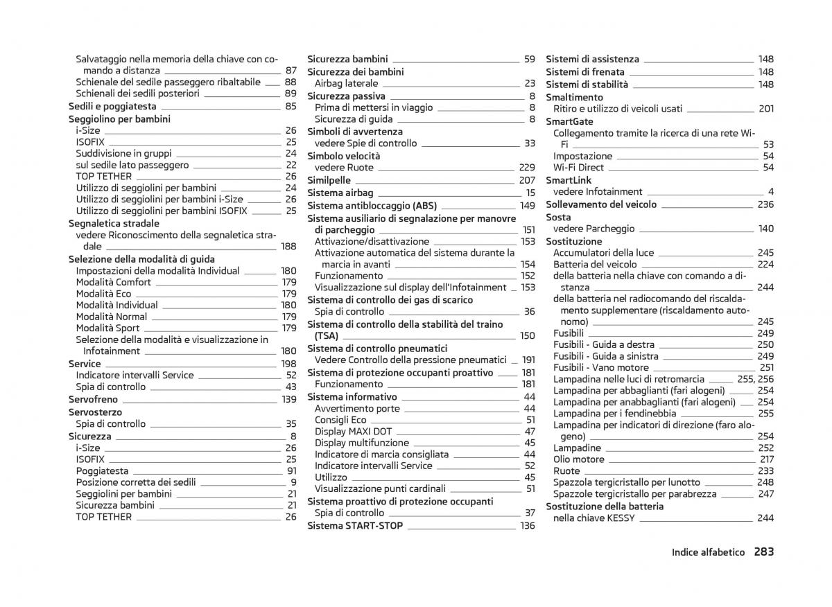 Skoda Superb III 3 manuale del proprietario / page 286