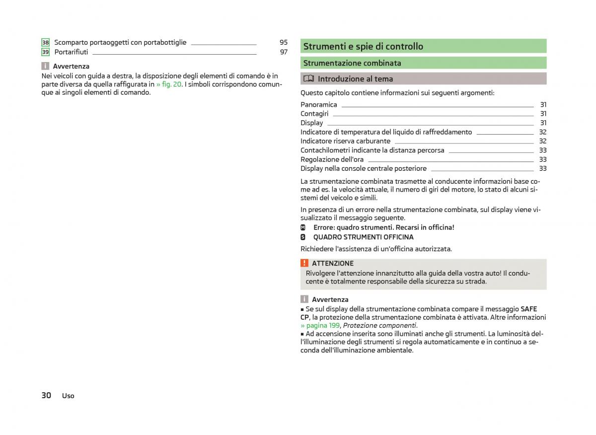 Skoda Superb III 3 manuale del proprietario / page 33