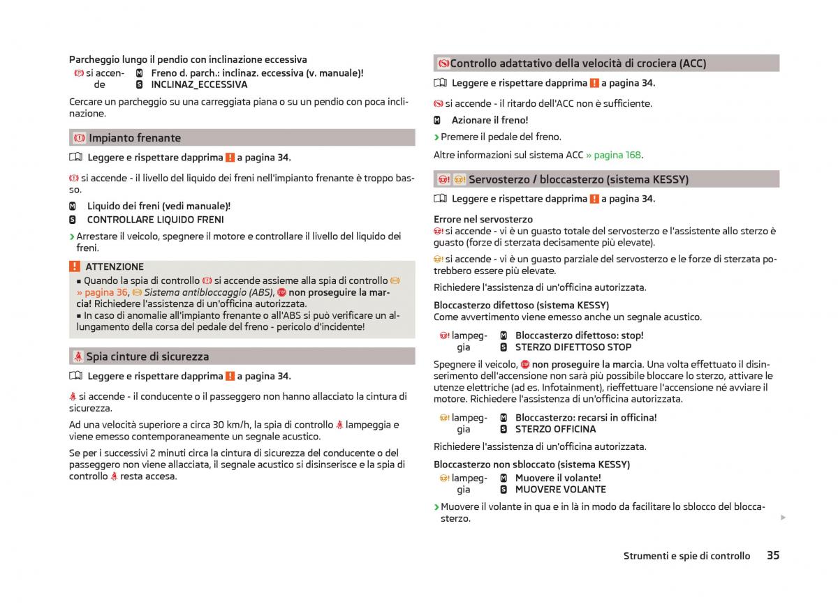 Skoda Superb III 3 manuale del proprietario / page 38