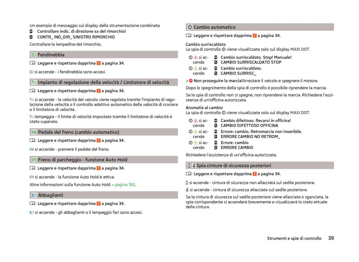 Skoda Superb III 3 manuale del proprietario / page 42