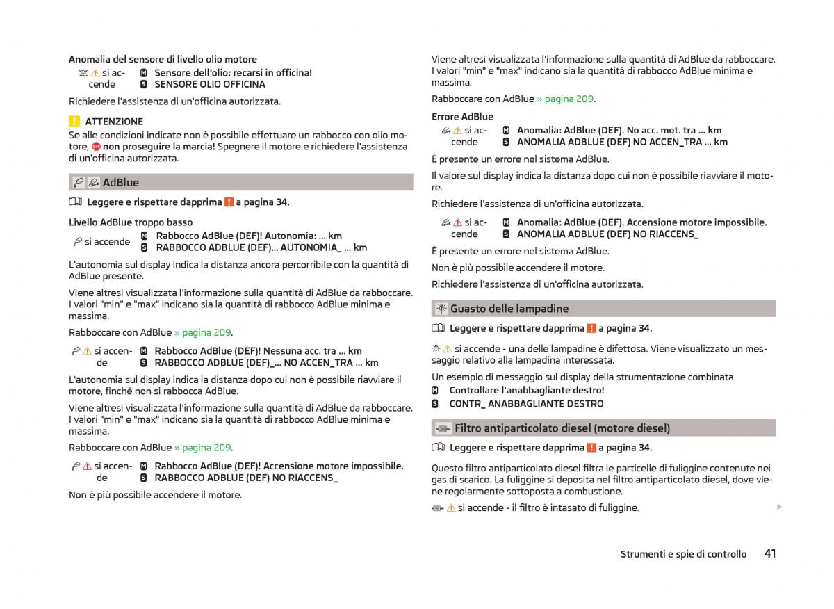 Skoda Superb III 3 manuale del proprietario / page 44