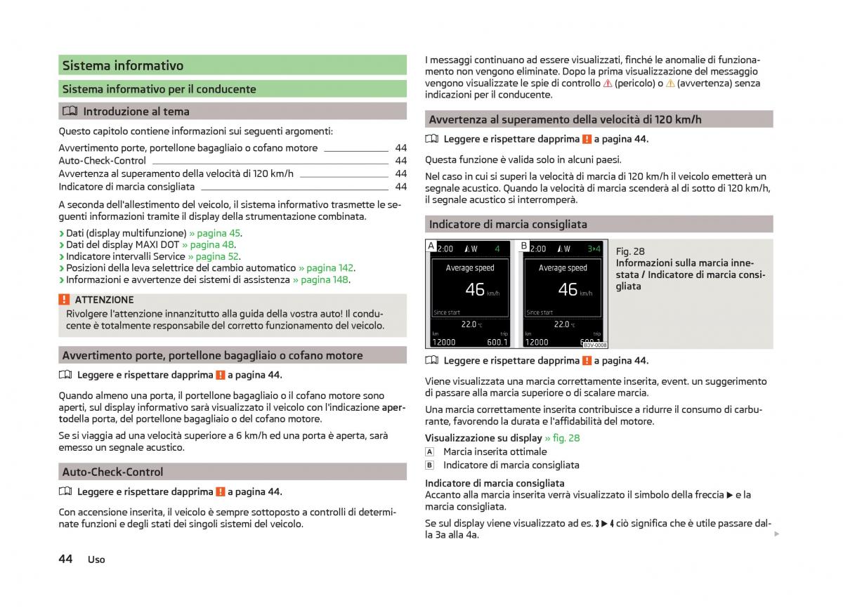 Skoda Superb III 3 manuale del proprietario / page 47