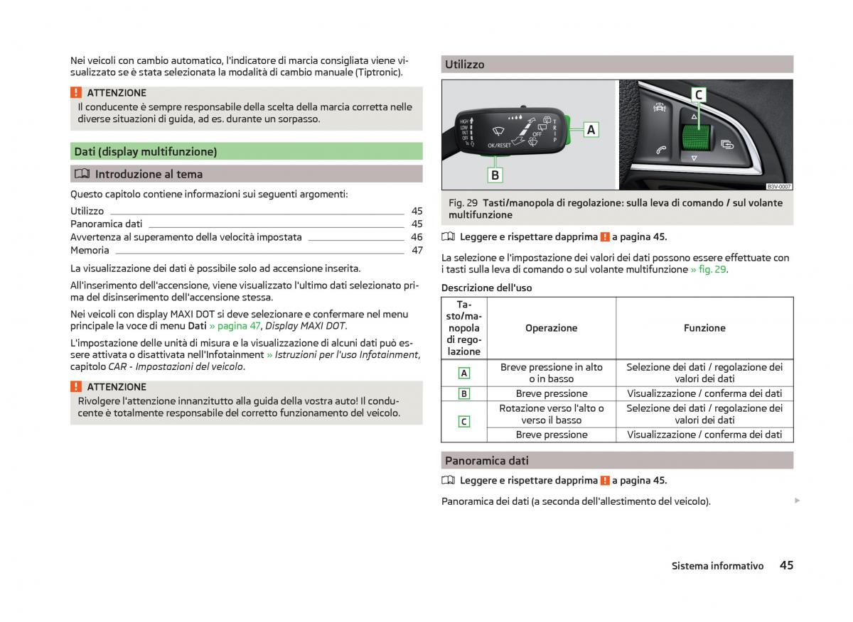 Skoda Superb III 3 manuale del proprietario / page 48