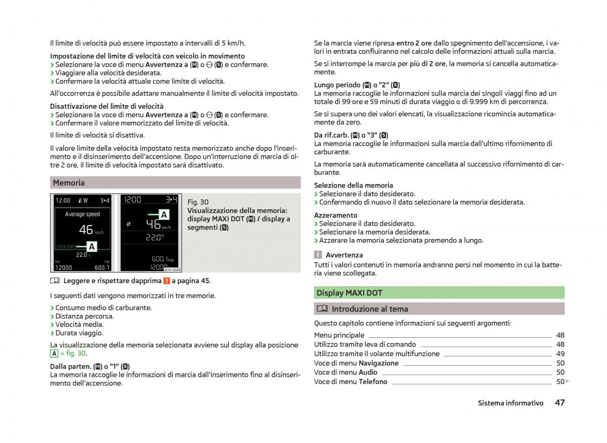 Skoda Superb III 3 manuale del proprietario / page 50