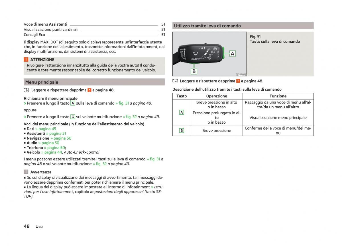 Skoda Superb III 3 manuale del proprietario / page 51