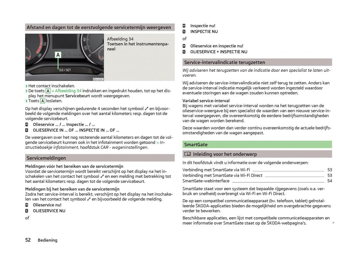 Skoda Superb III 3 handleiding / page 55