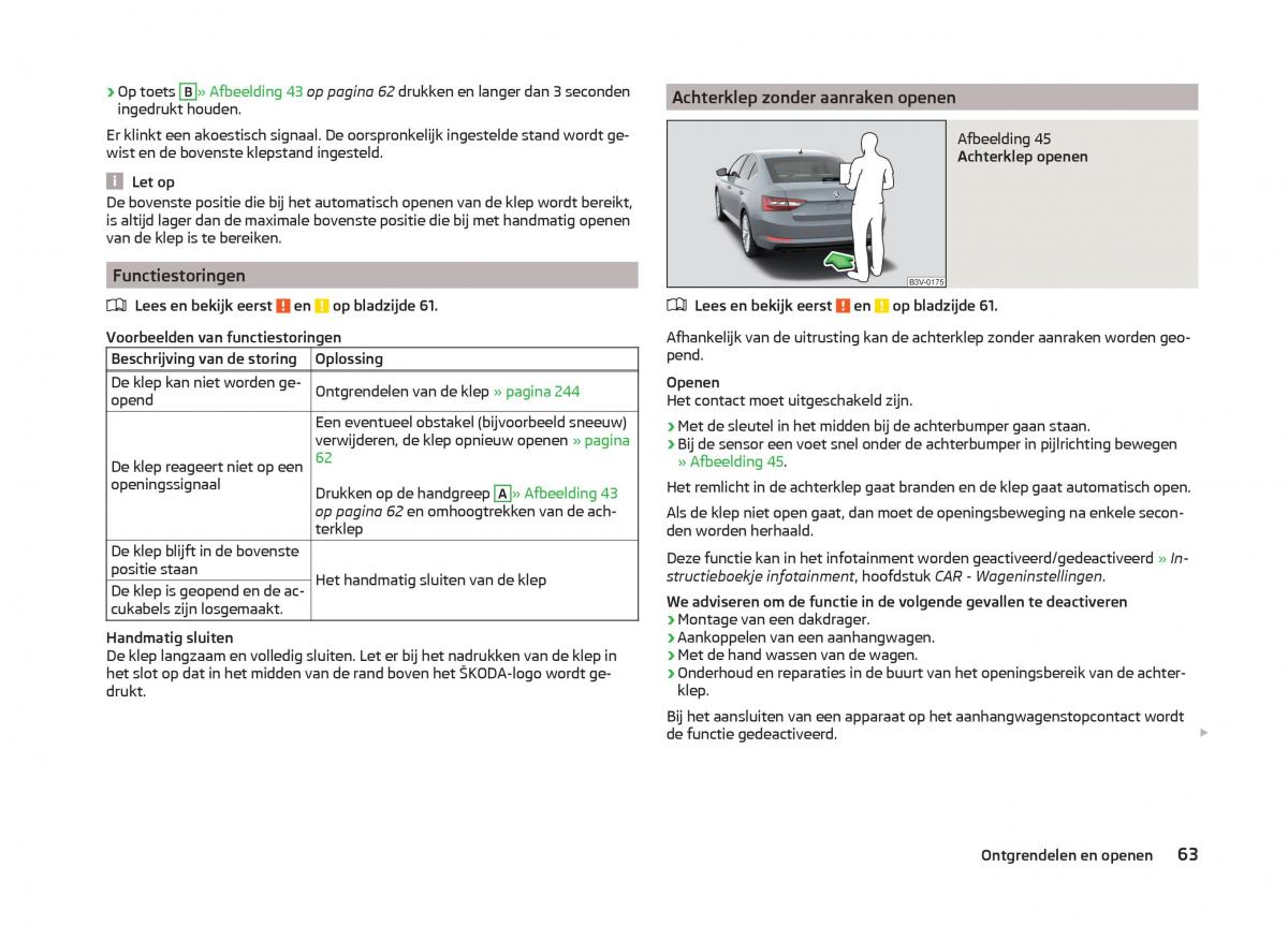 Skoda Superb III 3 handleiding / page 66