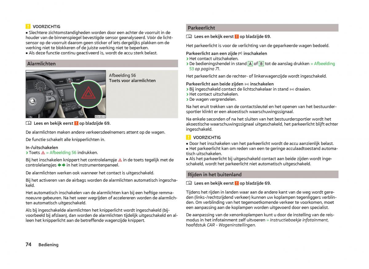 Skoda Superb III 3 handleiding / page 77