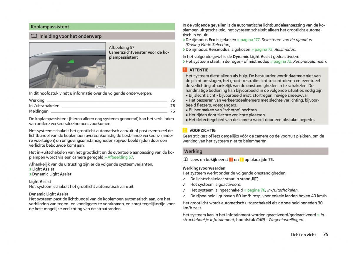 Skoda Superb III 3 handleiding / page 78