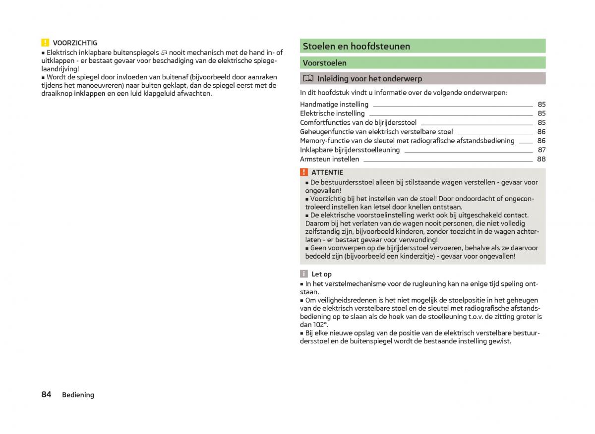 Skoda Superb III 3 handleiding / page 87