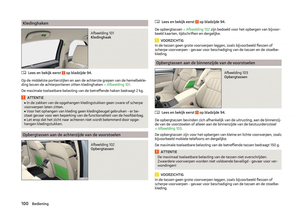 Skoda Superb III 3 handleiding / page 103