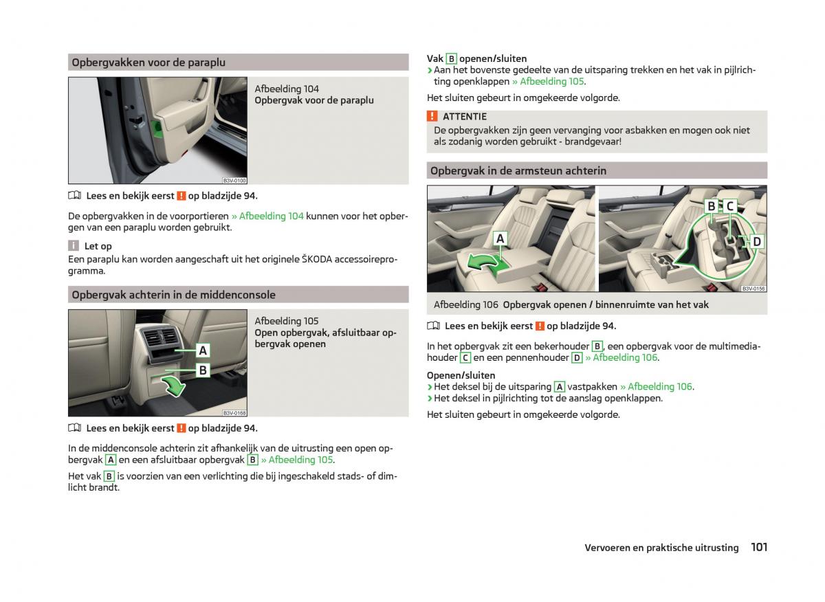 Skoda Superb III 3 handleiding / page 104