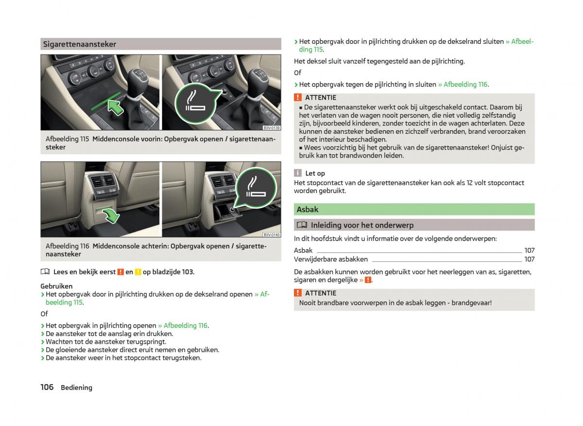 Skoda Superb III 3 handleiding / page 109