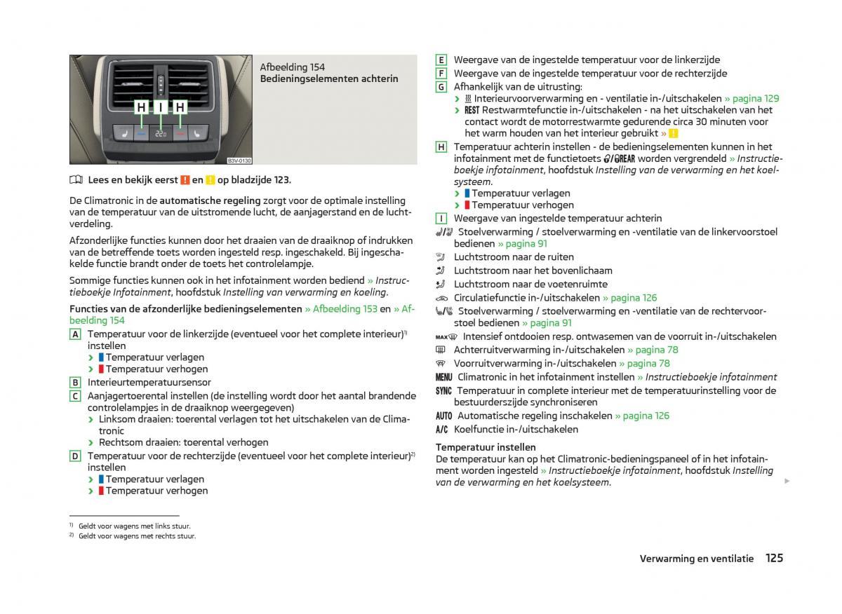 Skoda Superb III 3 handleiding / page 128