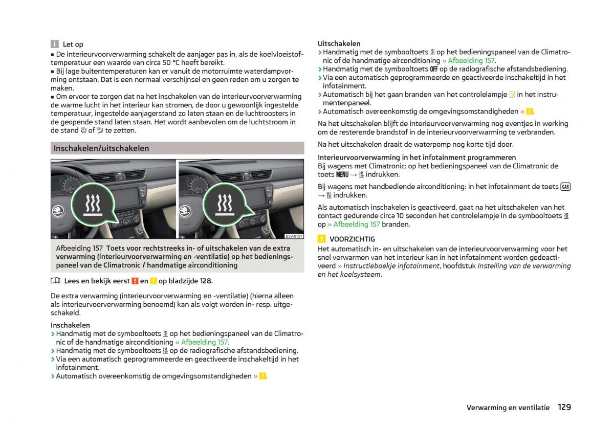 Skoda Superb III 3 handleiding / page 132