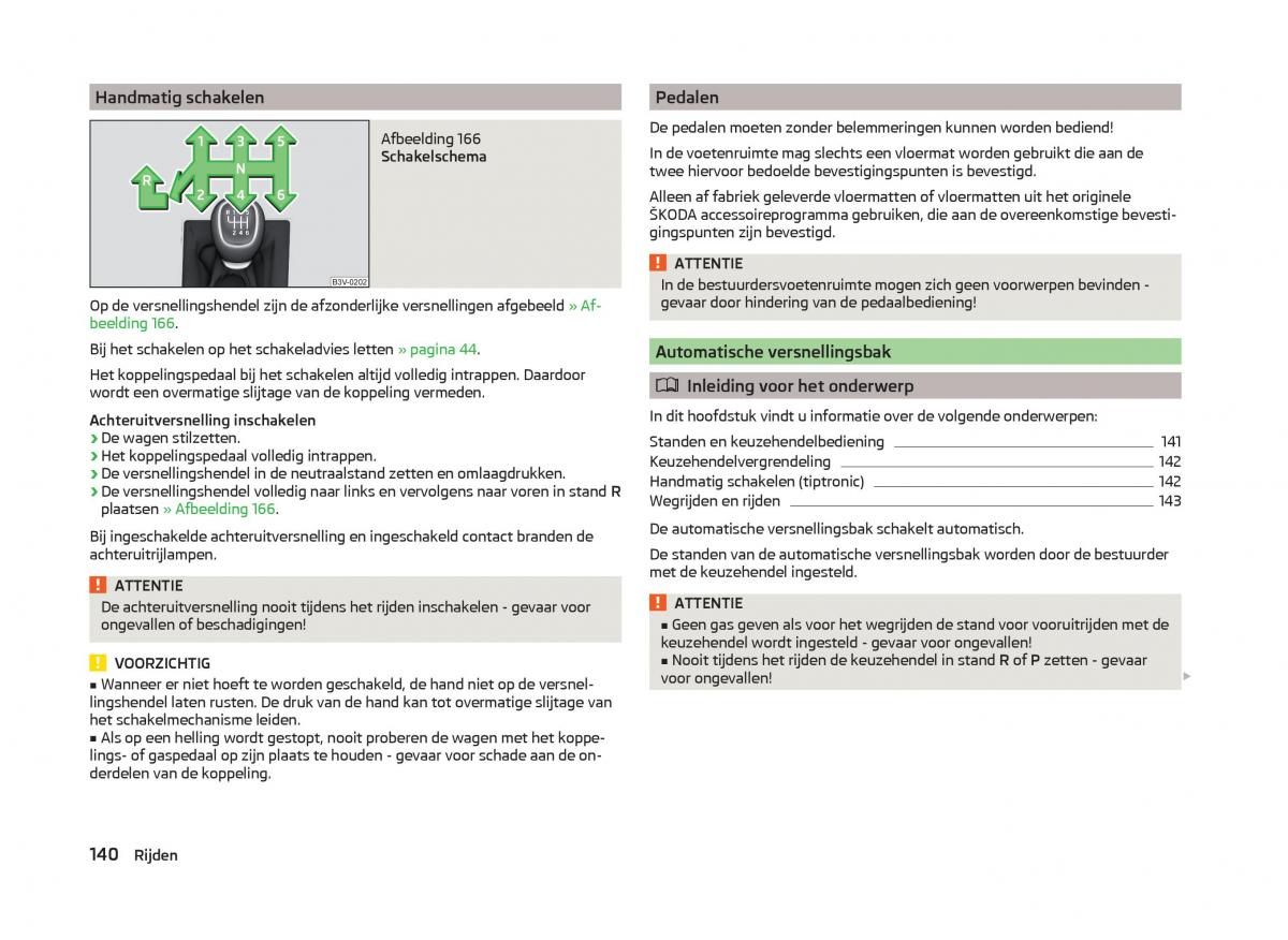 Skoda Superb III 3 handleiding / page 143