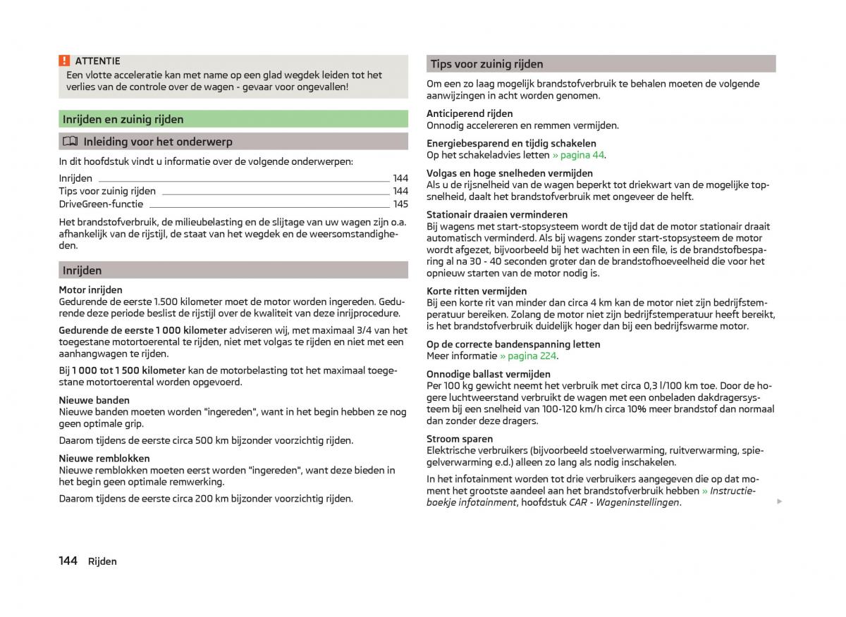 Skoda Superb III 3 handleiding / page 147