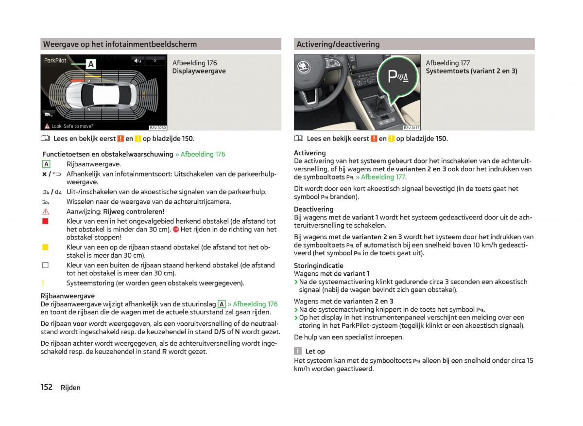 Skoda Superb III 3 handleiding / page 155