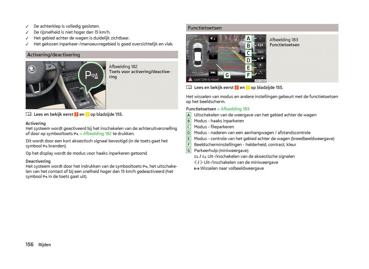 Skoda Superb III 3 handleiding / page 159