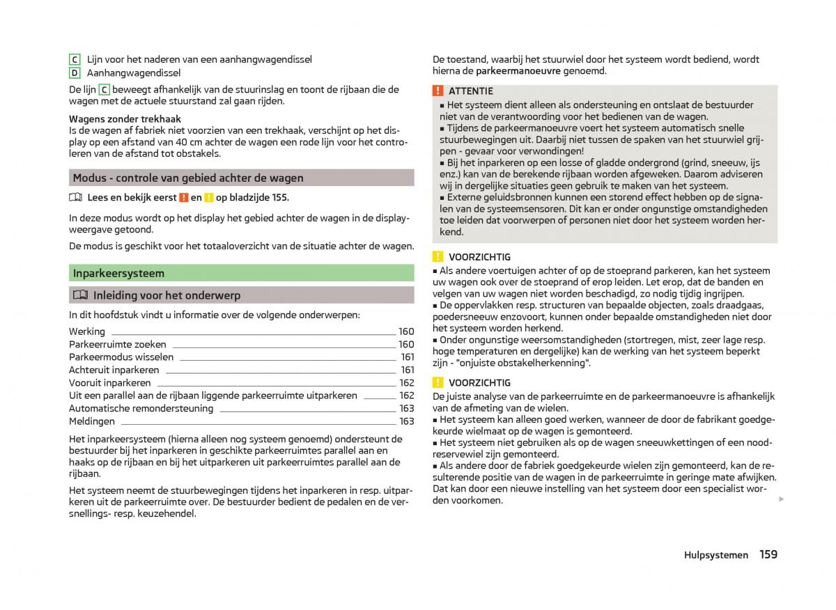 Skoda Superb III 3 handleiding / page 162