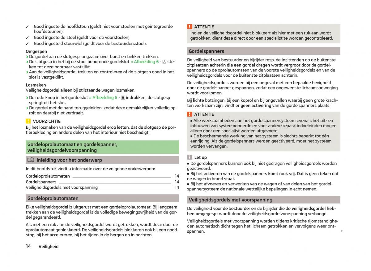 Skoda Superb III 3 handleiding / page 17