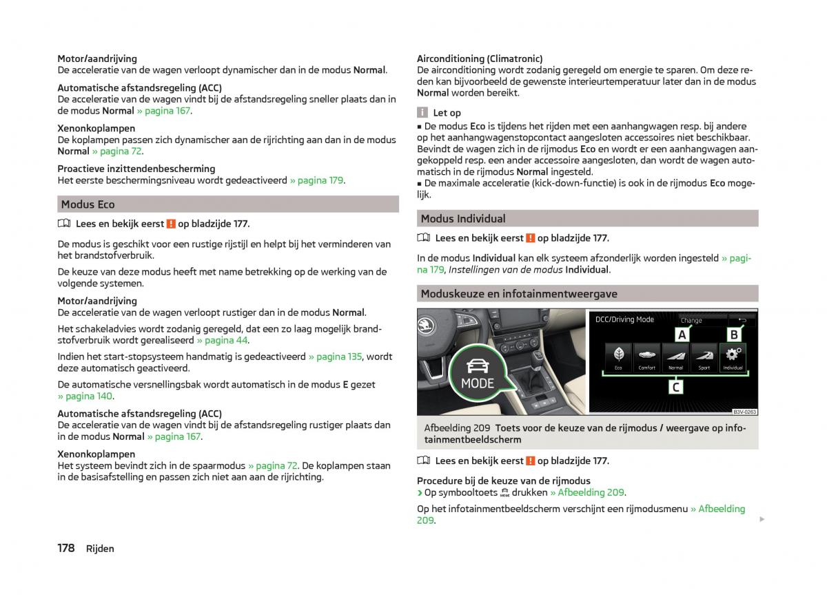 Skoda Superb III 3 handleiding / page 181