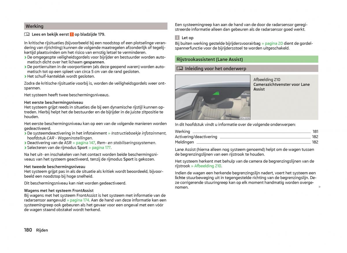 Skoda Superb III 3 handleiding / page 183