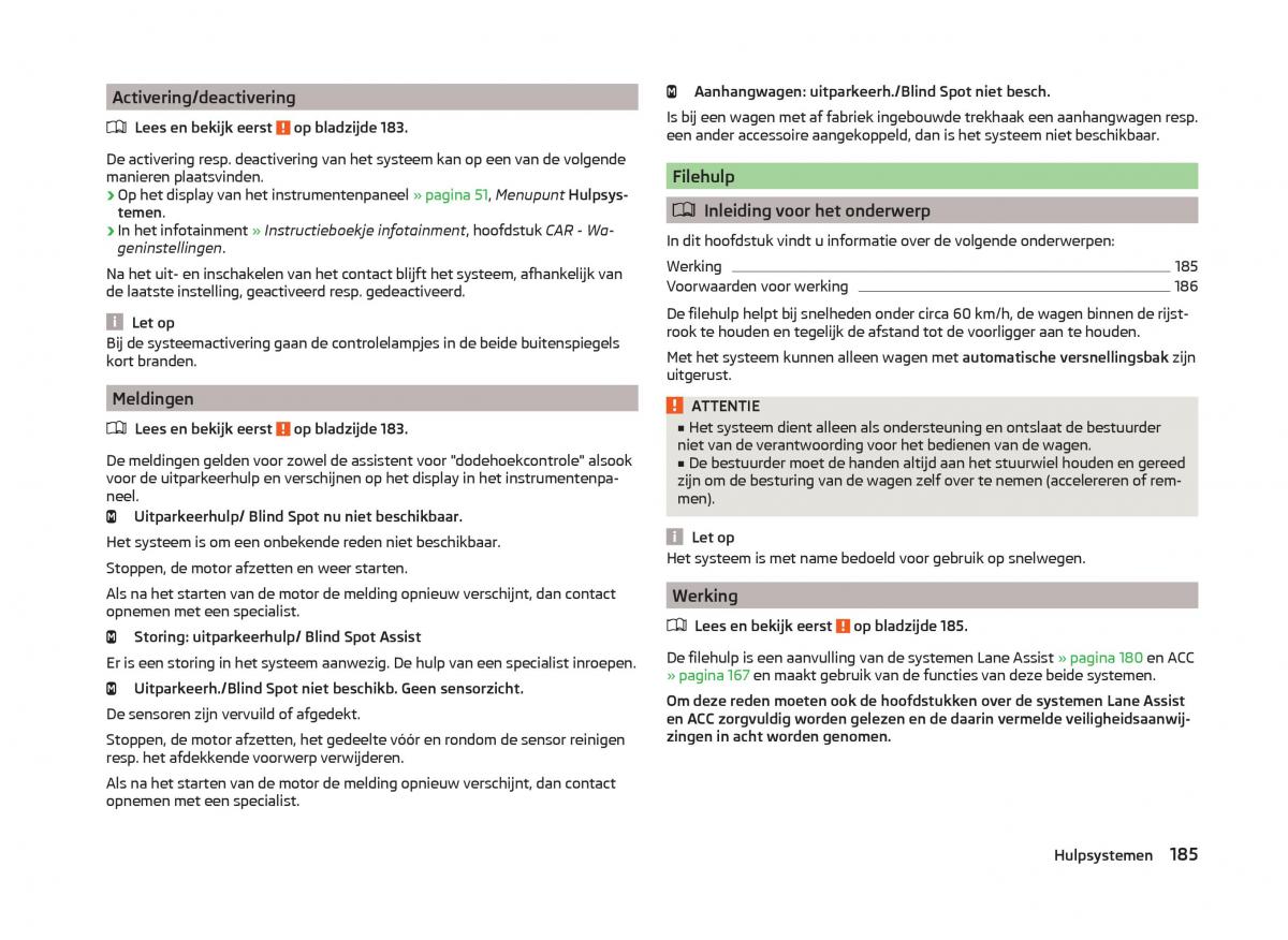 Skoda Superb III 3 handleiding / page 188