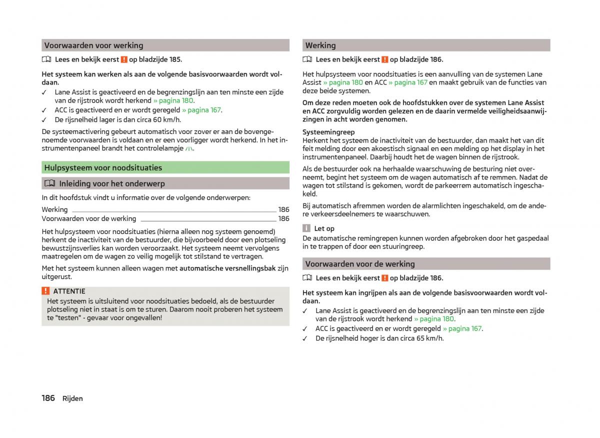 Skoda Superb III 3 handleiding / page 189