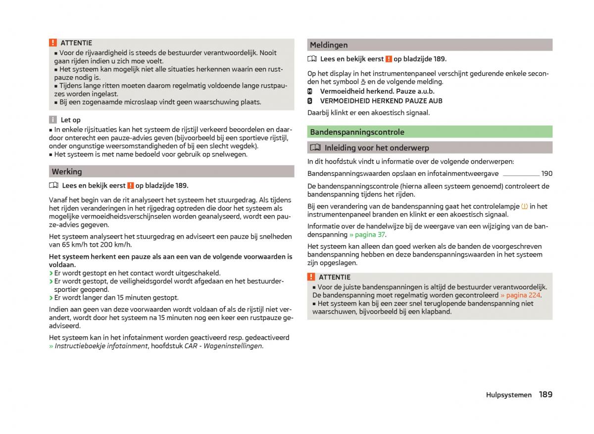 Skoda Superb III 3 handleiding / page 192