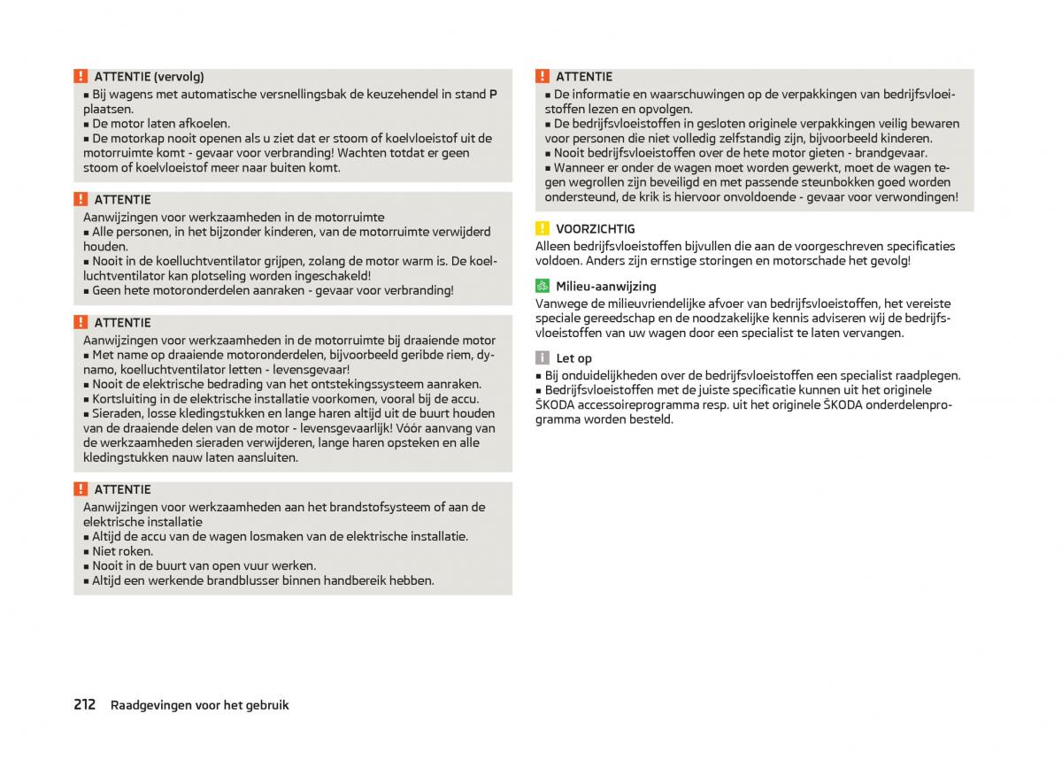 Skoda Superb III 3 handleiding / page 215