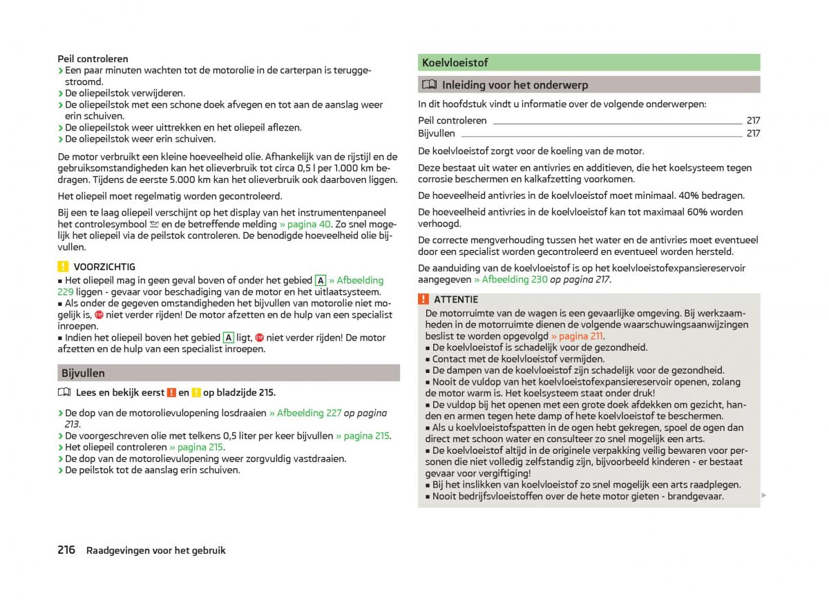 Skoda Superb III 3 handleiding / page 219