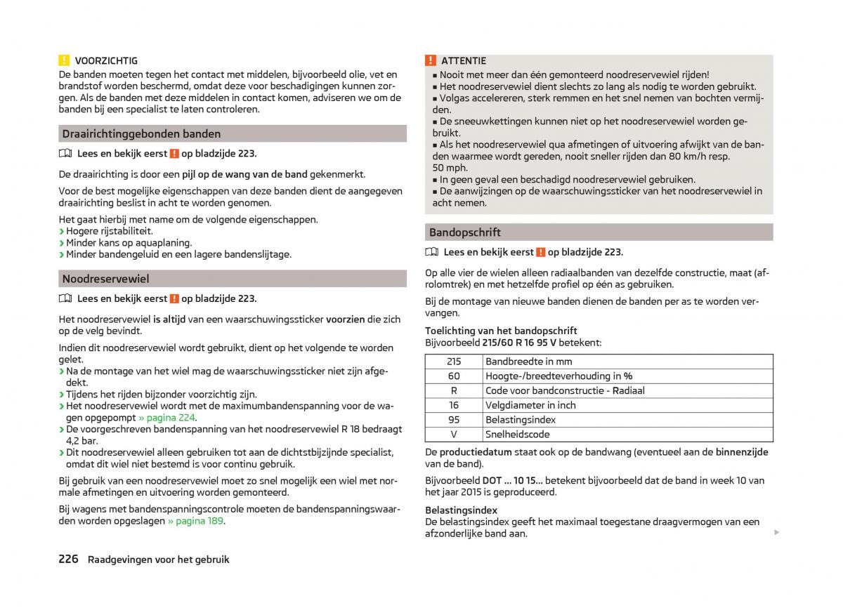 Skoda Superb III 3 handleiding / page 229