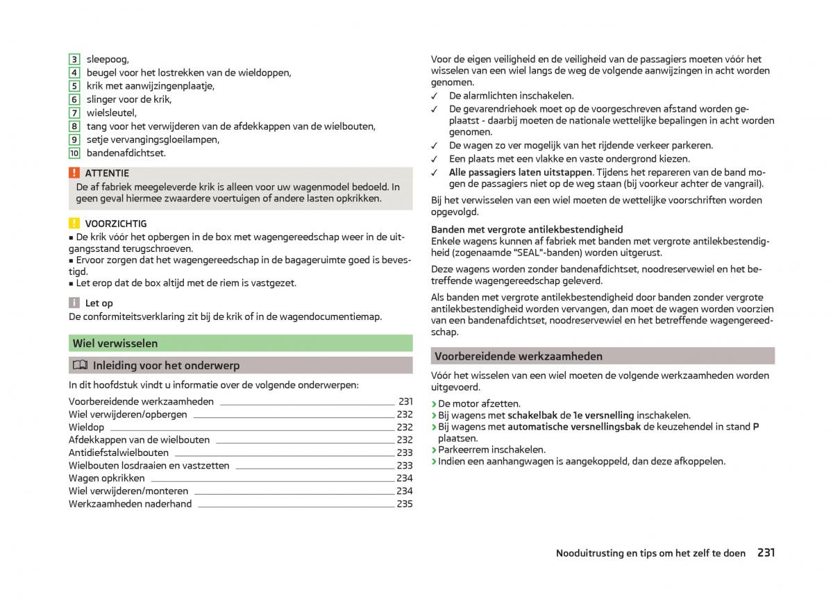 Skoda Superb III 3 handleiding / page 234