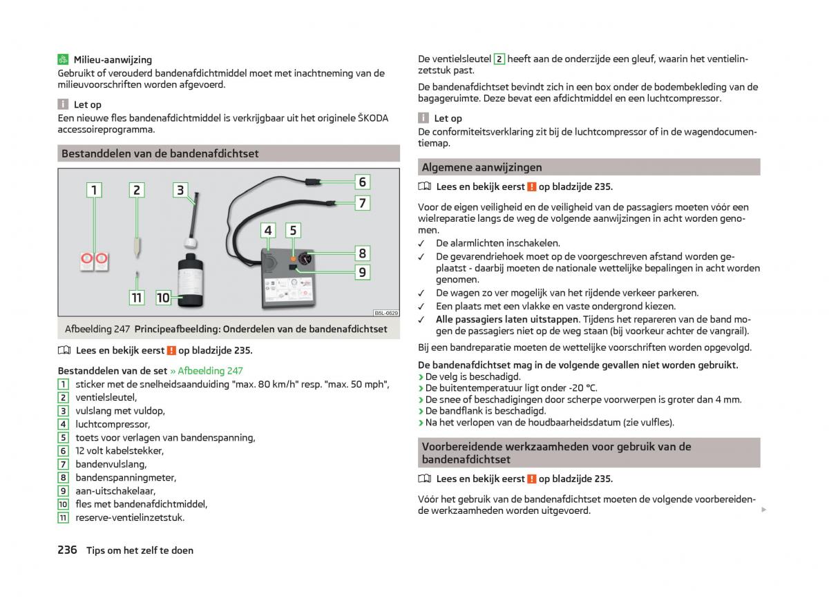 Skoda Superb III 3 handleiding / page 239