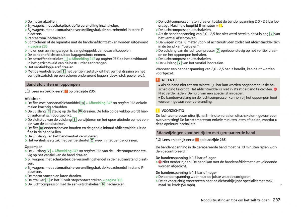 Skoda Superb III 3 handleiding / page 240