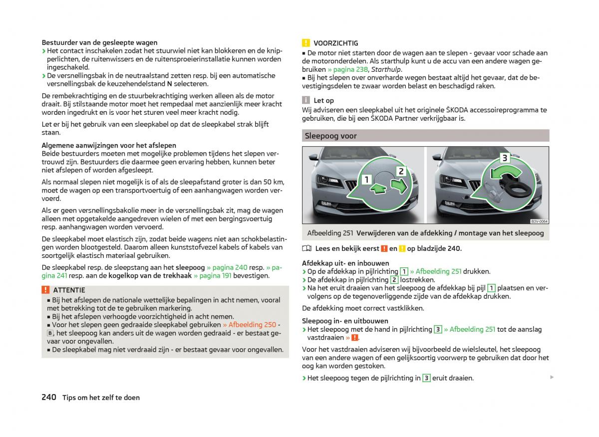 Skoda Superb III 3 handleiding / page 243