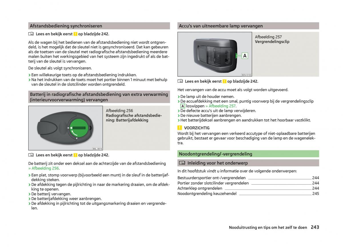 Skoda Superb III 3 handleiding / page 246