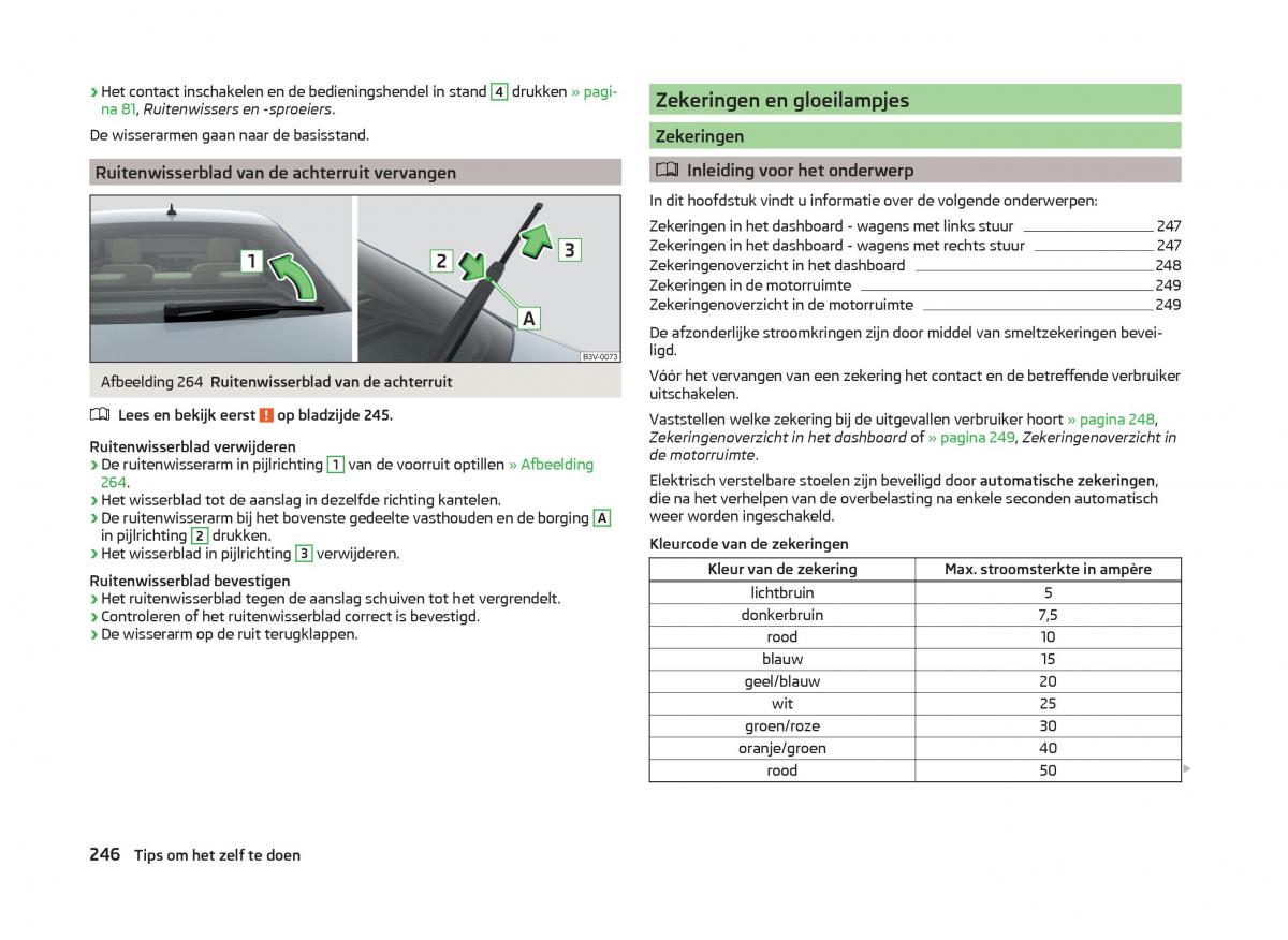 Skoda Superb III 3 handleiding / page 249