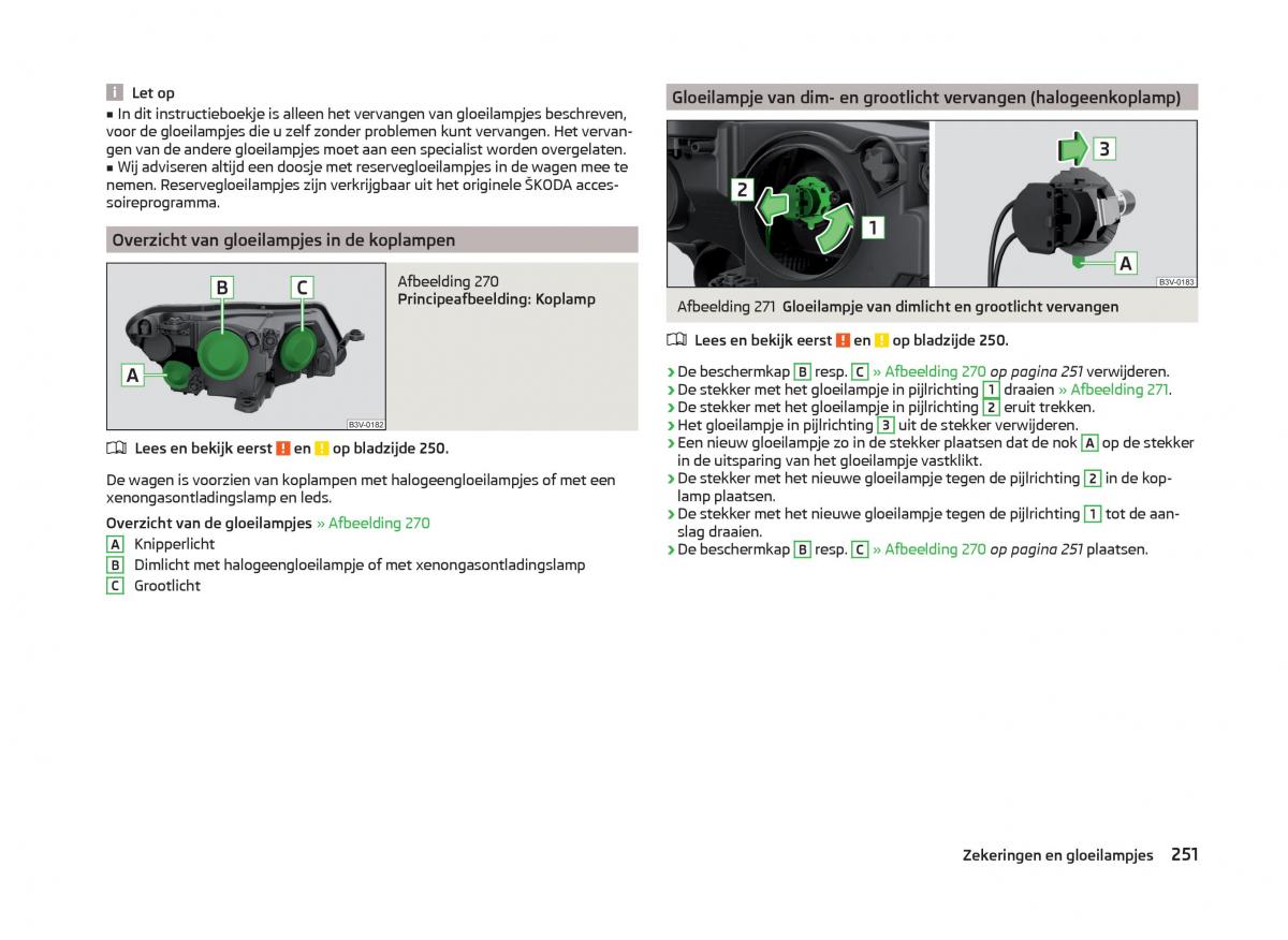 Skoda Superb III 3 handleiding / page 254