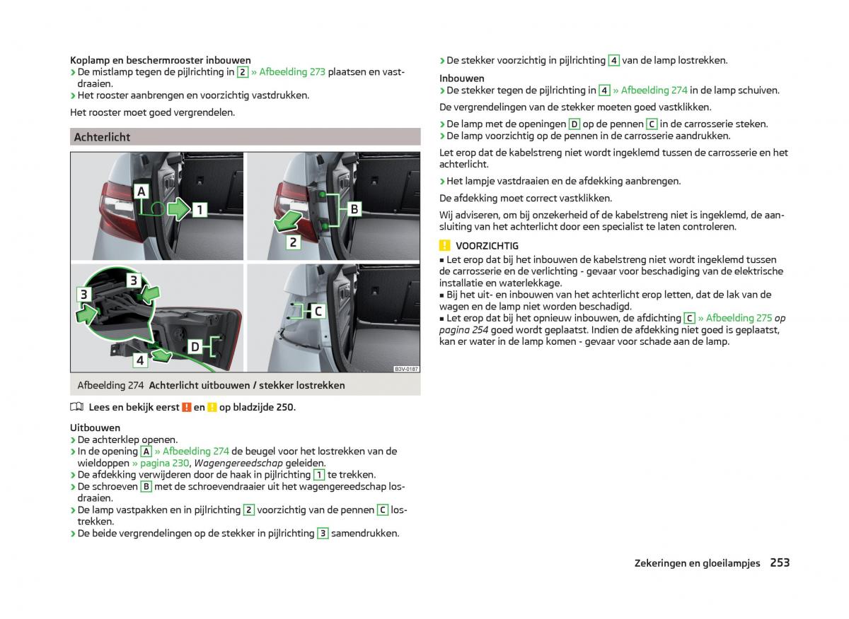 Skoda Superb III 3 handleiding / page 256