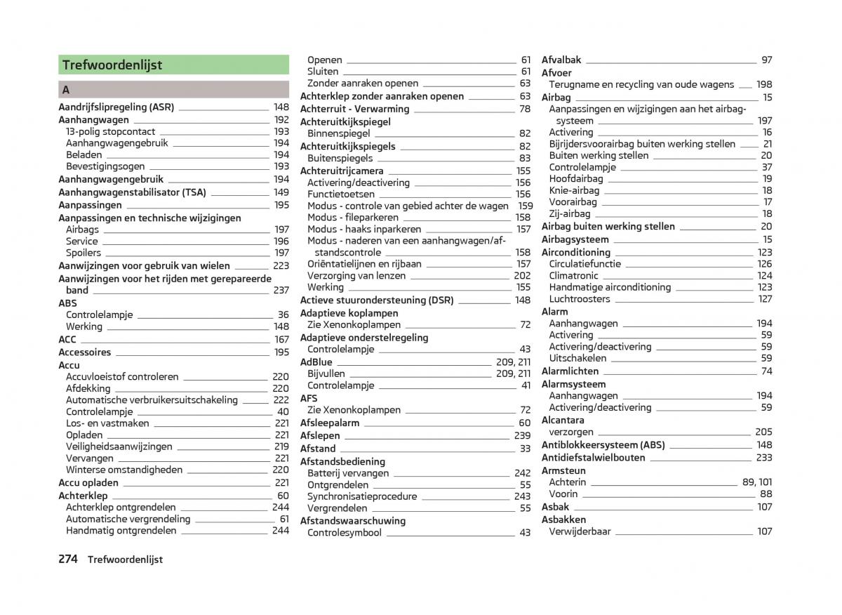 Skoda Superb III 3 handleiding / page 277